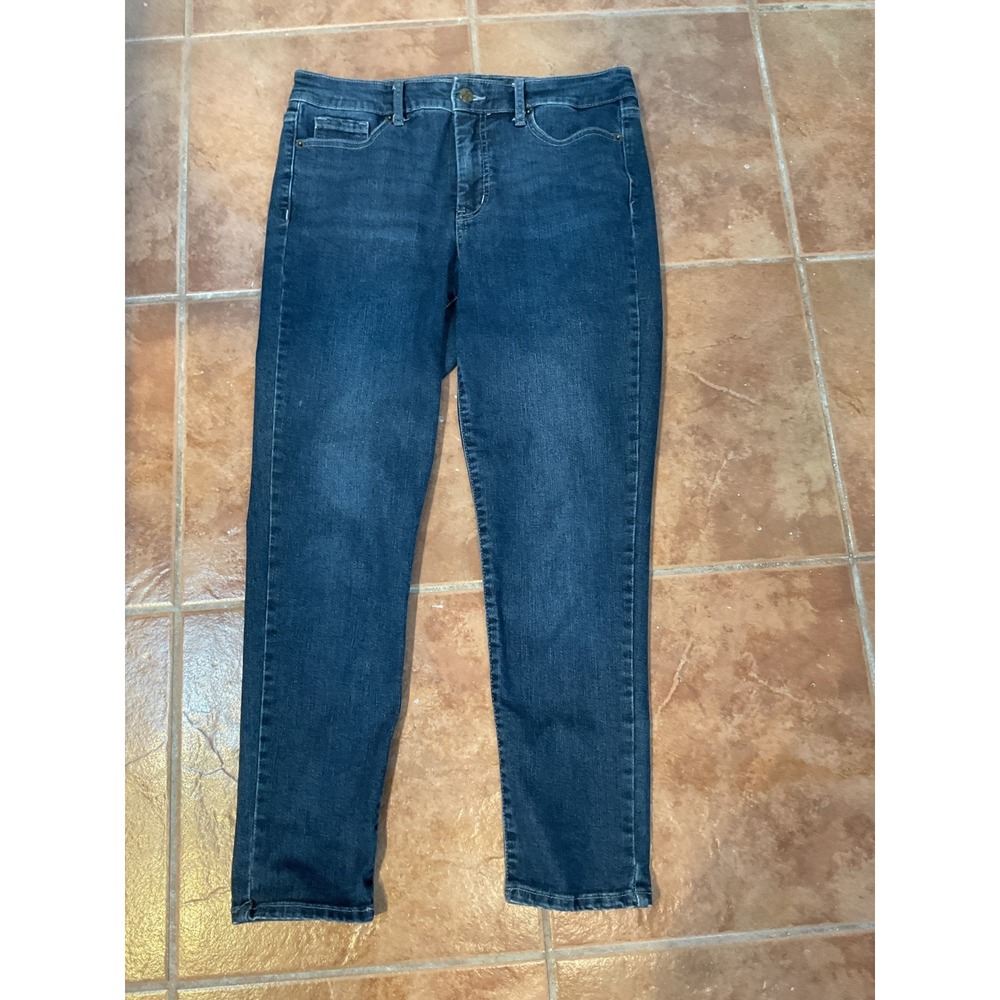 Jessica Simpson High-Rise Ankle Jean Women 6 Blue Excellent Dark Wash Slim
